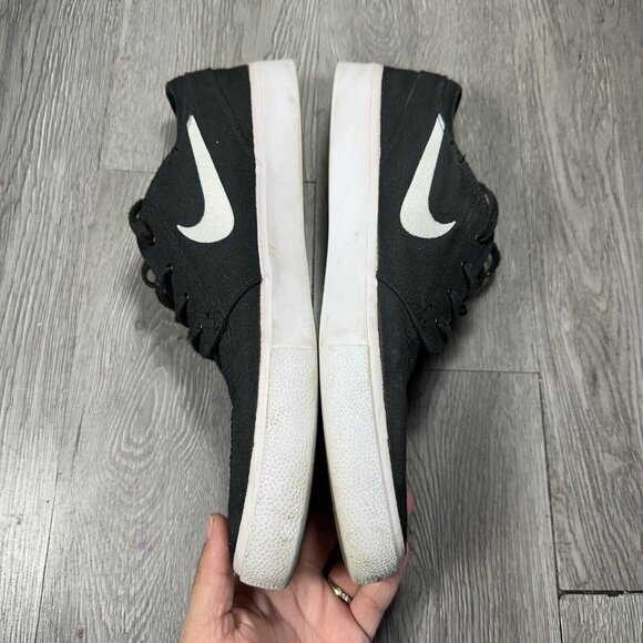 Size 13- Nike Zoom Stefan Janoski Canvas SB Black White Skate Sneakers main image 7